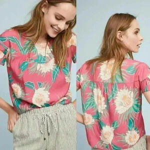 Anthropologie Wolven Protea Printed Top Size Small Floral NWOT $128